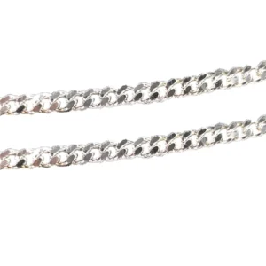 RENSINO Sterling Silver 925 Jewellery 3.5mm 6.6mm 8mm 10mm 925 Sterling Silver Cuban Link Chain Silver Necklace 925