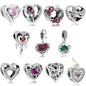 RENSINO Sterling Silver 925 Jewelry Unlimited Love Charming Beads Clover Charm Diy Jewelry Accessories Designer Charms for Bracelets
