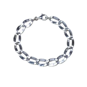 RENSINO Sterling Silver 925 Link Chain Bracelet Jewelry