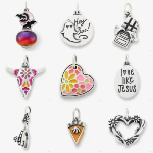 RENSINO Sterling Silver Charms for Bracelets Heart Designer Halloween Fashion Pendant for Women Jewelry Making