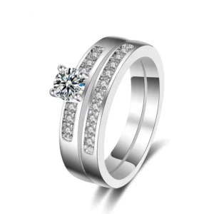 RENSINO Sterling Silver Color Promise Ring