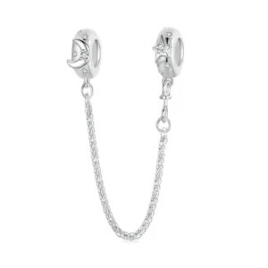 RENSINO Sterling Silver Link Chain Charms Beads for Bracelets Fashion DIY Jewelry 925 Silver Charms for Women