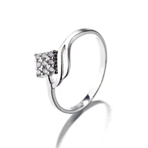 RENSINO Sterling Silver Ring Jewelry Womens Simple CZ Silver Ring 925