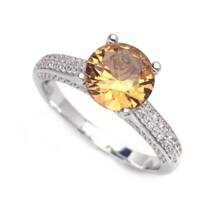 RENSINO Sterling Silver Rings Round Shaped Zulatanite Rings Colorful Zulatanite Ring