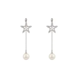 RENSINO Super Immortal Star Long Chain Sweet Pendant Drop Earrings with High Quality Alloy and Exquisite Design