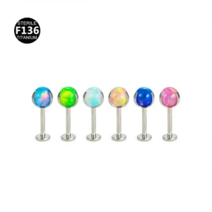 RENSINO Surgical Steel Ear Piercing Helix Tragus Top Labret Zircon Accessories Jewelry for Lip Tongue and Ear Piercing