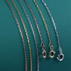 RENSINO Three Ring Adjustable Bare Chain 1.0 Cross Flower Chain S925 Silver Gold Plated K Yellow K Red K White Manufacturer