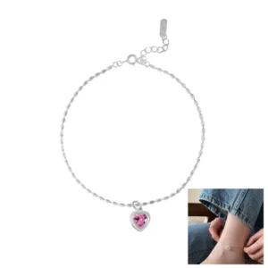RENSINO Traditional Silver Anklets Designs Silver Charm Anklets 925 Sterling Silver Anklets for Women
