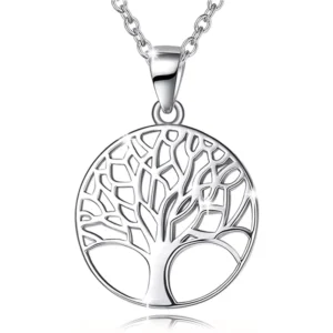 RENSINO Tree of Life Necklace in 925 Sterling Silver for Religion Jewelry Custom Gift