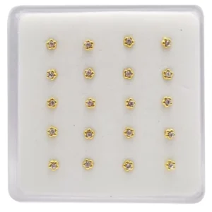 RENSINO Trendy 925 Sterling Silver Flower Nose Stud Body Jewelry for Wedding Engagement Gift
