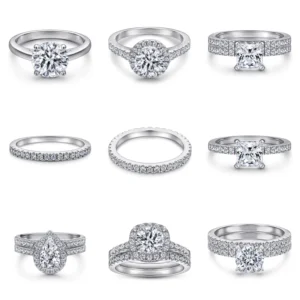 RENSINO Trendy 925 Sterling Silver Ring for Women Zirconia Stone Adjustable Open Ring Fashion Jewelry Gift New Design