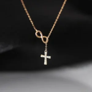 RENSINO Trendy Collares De Cruz Tiny 925 Sterling Silver Cross Clavicle Necklace