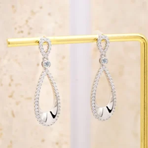 RENSINO Trendy Fashion CZ Silver Jewelry Set Earring Silver 925 Set Silver Necklace for Women Wedding Custom Gold Plated