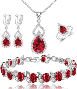 RENSINO Trendy Fine Customized 925 Silver Brass Necklace Open Ring Earrings Bracelet Zircon Jewelry Sets