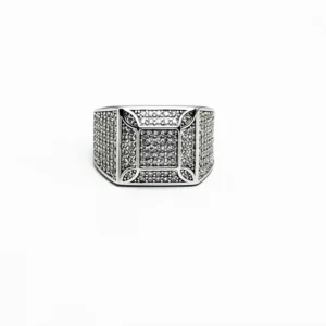 RENSINO Trendy Men Wedding 925 Silver Jewelry Finger Ring Jewelry