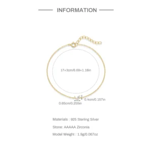 RENSINO Trendy Minimalist Jewelry 925 Sterling Silver 14K Gold Plating Oval Zircon Opal Inlay Heart Shape Bracelet for Gifts