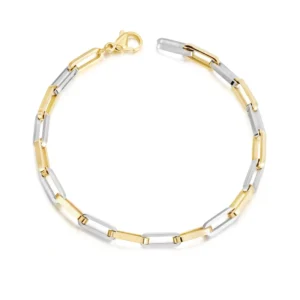 RENSINO Two Tone Stainless Steel Links Bracelet