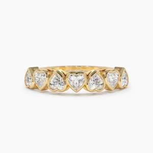 RENSINO Unique Designer Trendy 925 Sterling Silver Heart Zircon Rings for Girls