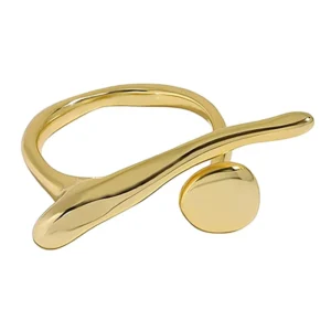 RENSINO Unique Simple Adjustable Geometric Ring Womens Statement Irregular 925 Sterling Silver Custom Fine Designer Jewelry