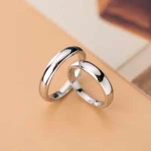 RENSINO Valentine’s Day Finger Ring for Women 925 Silver Rings Man Wedding Rings Couple Set