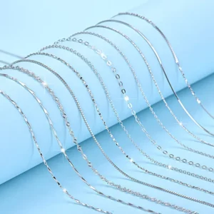 RENSINO Variety Pure 925 Sterling Silver Necklace Chain for DIY Jewelry Making