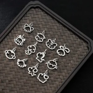 RENSINO Vintage 925 Sterling Silver Cute Animal Necklace Pendant for Women Girls Jewelry Making