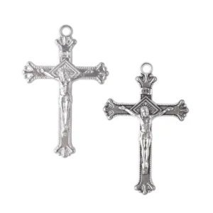RENSINO Vintage Catholic Religious Cross Pendant 42*27mm Alloy Jesus Fashion Pendant Religious Gifts