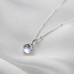 RENSINO Vintage Fashion Jewelry 18K Gold 925 Sterling Silver Crystal Stone Pendant Necklace For Women