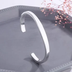 RENSINO Vintage Silver Plated Copper Cuff Bracelet for Women