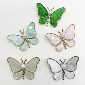 RENSINO Vintage White Butterfly Brooch Luxury Exquisite Temperament Simple Collar Pin Wedding Party Accessory Children’s Engagement