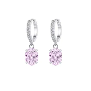 RENSINO Wedding Valentine’s Day Fashion Luxury Promise Jewelry Pink 925 Sterling Silver Zircon Engagement Fine Jewelry Sets for Women