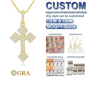RENSINO Western Style S925 Silver Cross Pendant Hip hop Fashion Style Unique Trendy Versatile Pendant