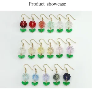 RENSINO Whimsical Summer Iridescent Handmade 66mm Long Copper Resin Hook Style Animal Small Gold Plated Fish Pendant Earrings