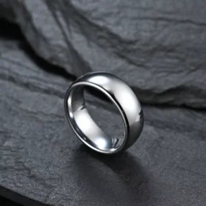 RENSINO White Tungsten Wedding Band Ring 4mm 6mm 8mm Bague De Mariage Classic Style for Engagement Anniversary Party Gift
