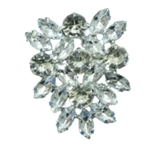 RENSINO Wholesales Custom Fashion Elegant Silver Rhinestone Crystal Brooches Pins for Women