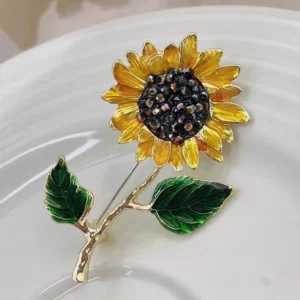 RENSINO Women Fashion Luxury Brooches Rhinestone Enamel Flower Brooch Pearl Chest Flower Clothing Accessories Cute Animal Pins