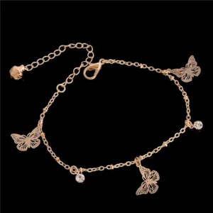 RENSINO Women Fashion Sexy Summer Beach Butterfly Charms Fine Jewelry Anklets Jewelry