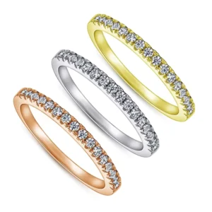 RENSINO Women Jewelry 925 Sterling Silver Ring Wedding Engagement Ring Gold Plated Custom Cz 5A ZIRCON Diamond S925 Rings Set