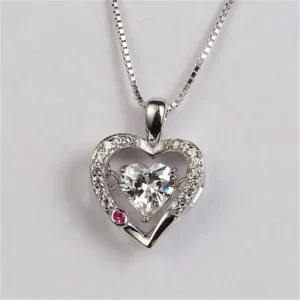 RENSINO Women Jewelry Sterling Silver Heart Pendant