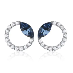 RENSINO Women’s 925 Sterling Silver Crystal Stud Earrings New Fashion Model Fine Jewelry