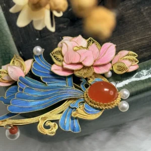 RENSINO Women’s Brooch Pins with Natural Freshwater Pearl Plated Silver Jewelry for Party Fashion