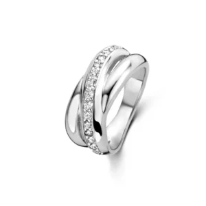 RENSINO XH C025 Jewelry Real 925 Cz Silver Rings Women Luxury 925 Sterling Silver Ring With Zirconia
