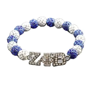 RENSINO Zeta Phi Beta Sorority ZPB Crystal Beaded Bracelet Finer Women Jewelry Greek Sorority Jewelry Sisterhood Gift