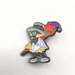 RENSINO brooch bow vegetable animal keys crossed silver lapel pin