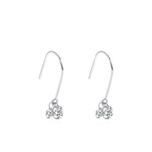 RENSINO in Stock 925 Sterling Silver Luxury Hoop Earrings with Zircon High Quality Fashion Women’s Wedding Jewelry